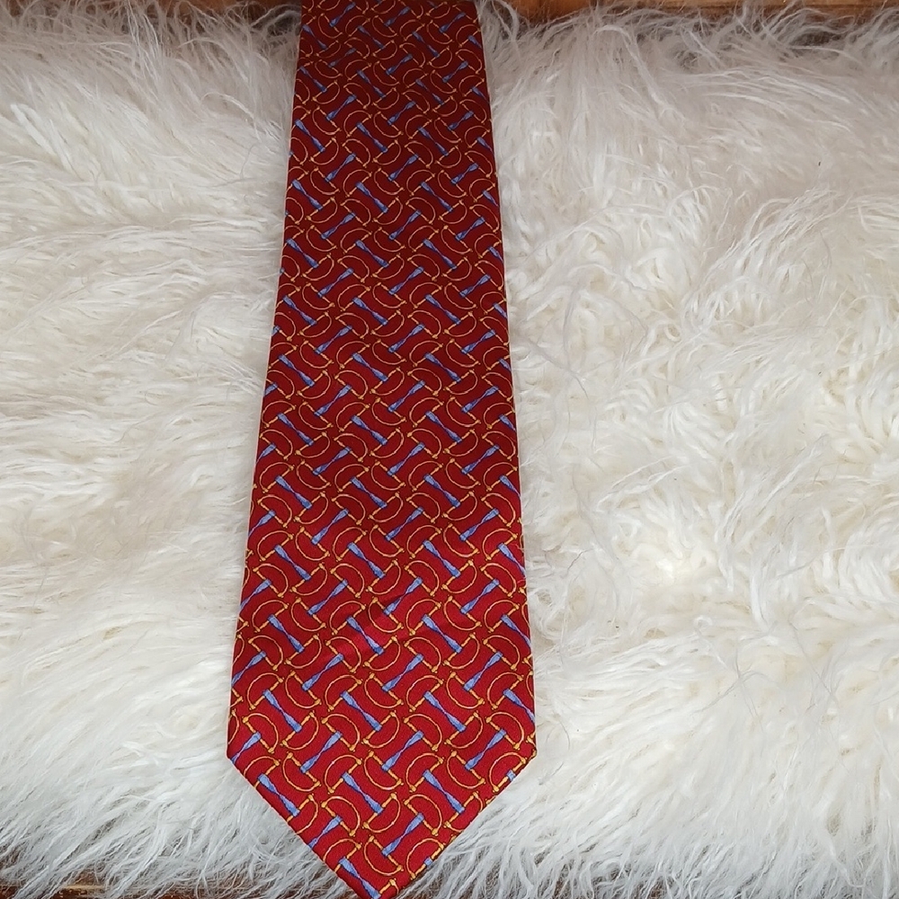 Gucci Red and Blue Patterned Men's Tie